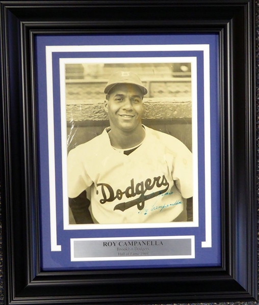 Vintage Roy Campanella Signed 8" x 10" Sepia Dodgers Photo (PSA/DNA)