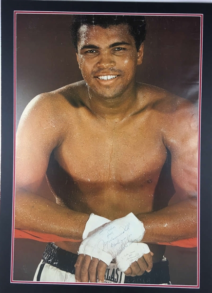 Muhammad Ali Massive 30" x 40" Double Signed Color Poster Photograph (JSA)