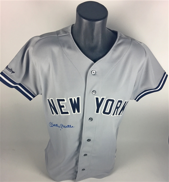 Mickey Mantle Signed New York Yankees Baseball Jersey (JSA)