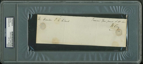 Henry Clay Signed & Hand Written Album Page (PSA/DNA Encapsulated)