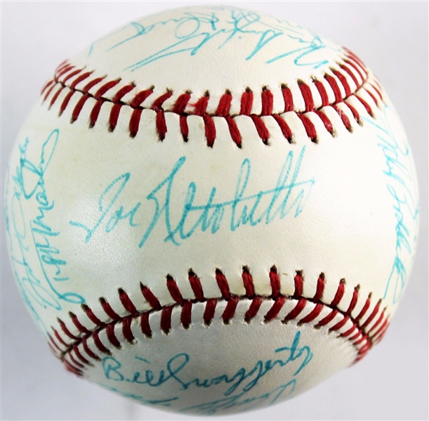 1983 World Series Champion Baltimore Orioles Team-Signed OAL Baseball w/ Ripken & Murray! (JSA)