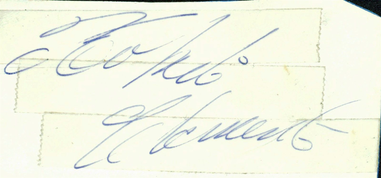 Roberto Clemente Signed 2" x 4" Clean Album Page (JSA)