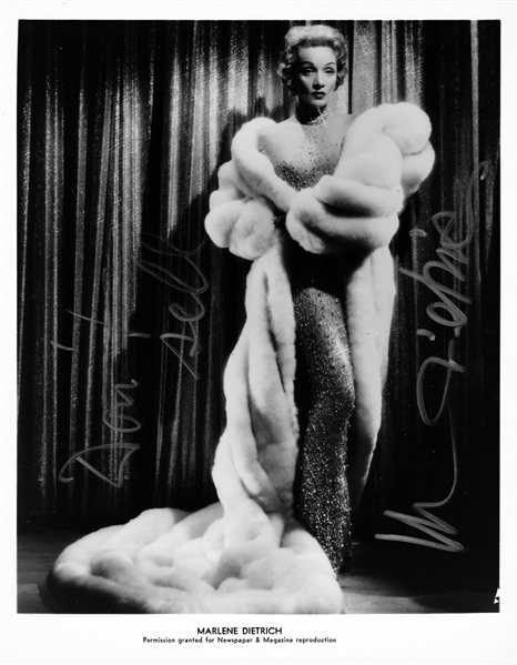 Marlene Dietrich Stunning Signed 8" x 10" B&W Portrait Photograph with Unique Inscription! (Beckett/BAS Guaranteed)