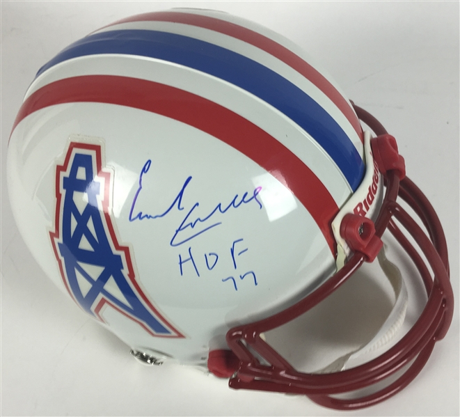 Earl Campbell Signed Full Size PROLINE Oilers Helmet w/ Personal Face Mask & "HOF 77" Inscription (PSA/DNA)