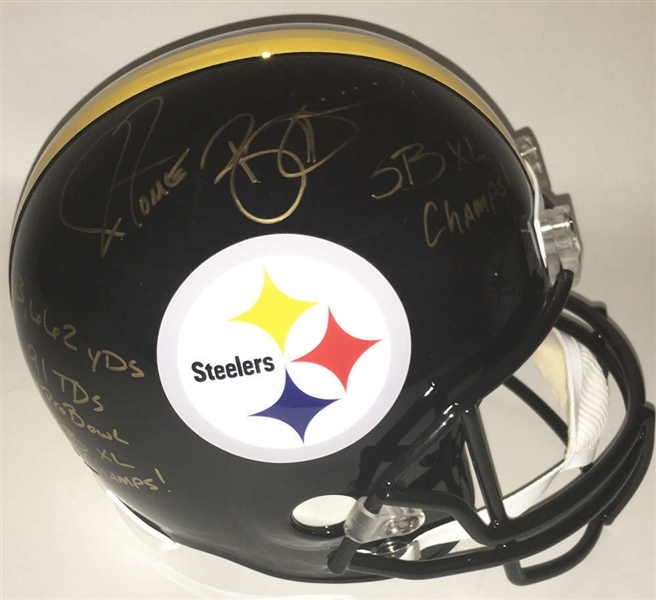 Jerome Bettis Signed Pittsburgh Steelers Full Size Helmet w/ 5 Inscriptions! (Steiner Sports & JSA)