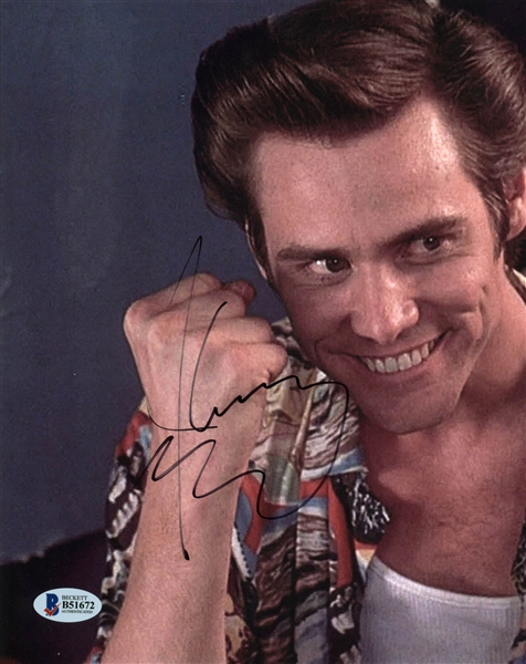 Ace Ventura: Jim Carrey Signed 8" x 10" Photo (BAS/Beckett)