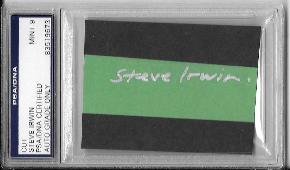 Ultra-Rare Steve Irwin Encapsulated Signature Graded MINT 9 (PSA/DNA Encapsulated)