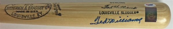 Ted Williams Near-Mint Signed Personal Model Baseball Bat (PSA/DNA)