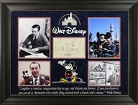 Walt Disney Exceptional Autograph in Custom Framed Display (BAS/Beckett)