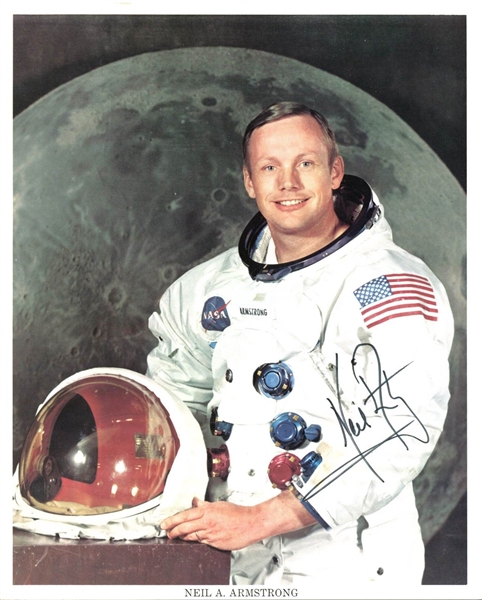Apollo 11: Neil Armstrong Superb Signed UNINSCRIBED 8" x 10" NASA Photograph (PSA/DNA)