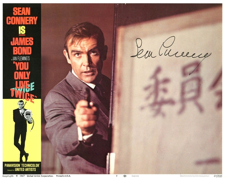 Sean Connery Rare & Desirable Signed 11" x 14" Lobby Card as "James Bond" (BAS/Beckett)
