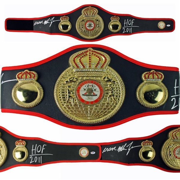 Mike Tyson RARE Signed WBA Championship Belt w/ "HOF 2011" Inscription (PSA/DNA)