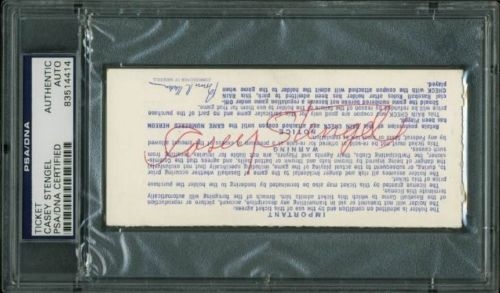 Casey Stengel Signed 1969 World Series Game 5 Ticket at Shea Stadium (PSA/DNA Encapsulated)
