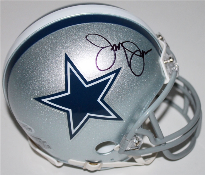 Jerry Jones Signed Cowboys Mini Helmet (BAS/Beckett)