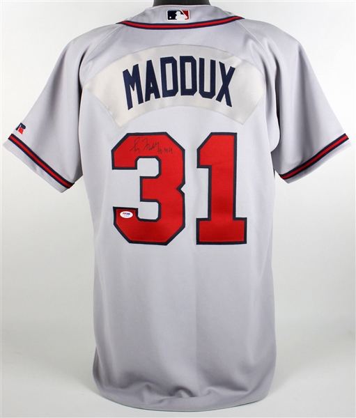 Greg Maddux Signed Atlanta Braves Pro Model Jersey w/ "92-94 CY" Inscription (PSA/DNA)