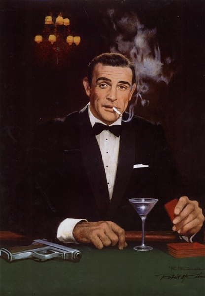 James Bond: Robert McGinnis Rare Signed 12" x 18" Print (BAS/Beckett Guaranteed)
