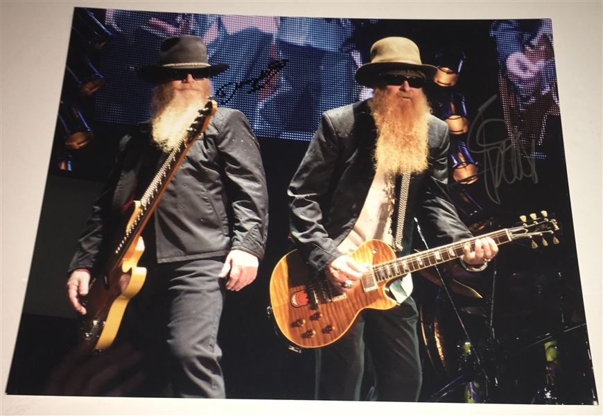 ZZ Top Dual-Signed 11" x 14" Photograph w/ All Billy Gibbons & Dusty Hill (BAS/Beckett Guaranteed)