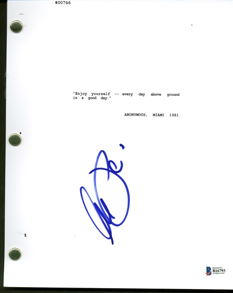 Al Pacino Signed Scarface Mock Script (Beckett)