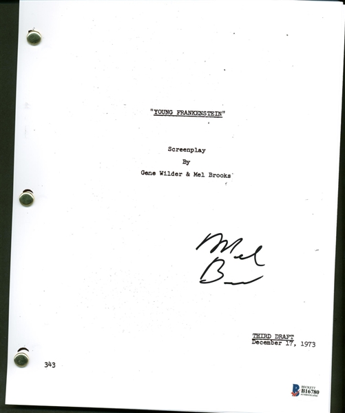Mel Brooks Signed Mock "Young Frankenstein" Script (Beckett)