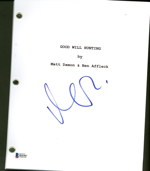 Matt Damon Signed 8" x 10" Mock "Good Will Hunting" Script (Beckett)