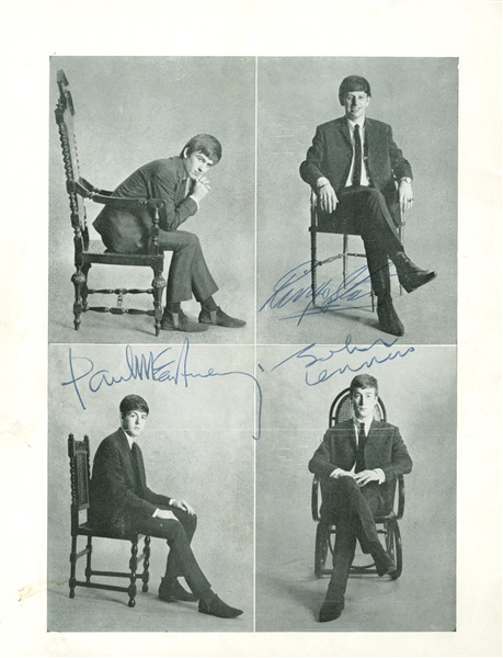 The Beatles Group Signed 1962 Program w/ Lennon, McCartney & Starr! (Caiazzo & Beckett Guaranteed)