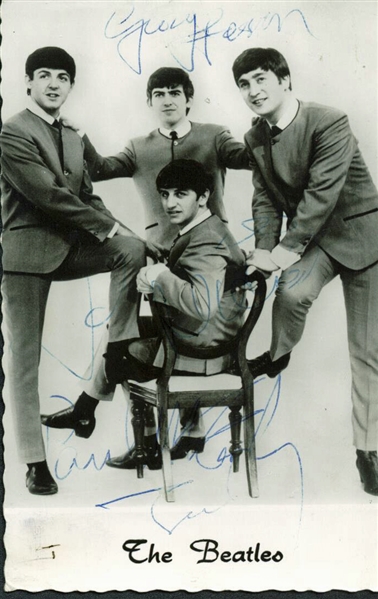 The Beatles: Group Signed Promotional Photo w/ ULTRA-RARE Jimmie Nicol Autograph! (Beckett/BAS Guaranteed)