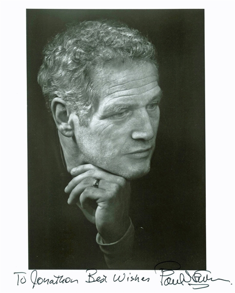 Paul Newman Rare Signed 8" x 10" B&W Portrait Photo (BAS/Beckett)