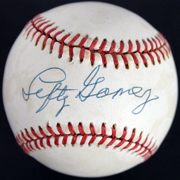 Lefty Gomez Signed OAL (Brown) Baseball (JSA)