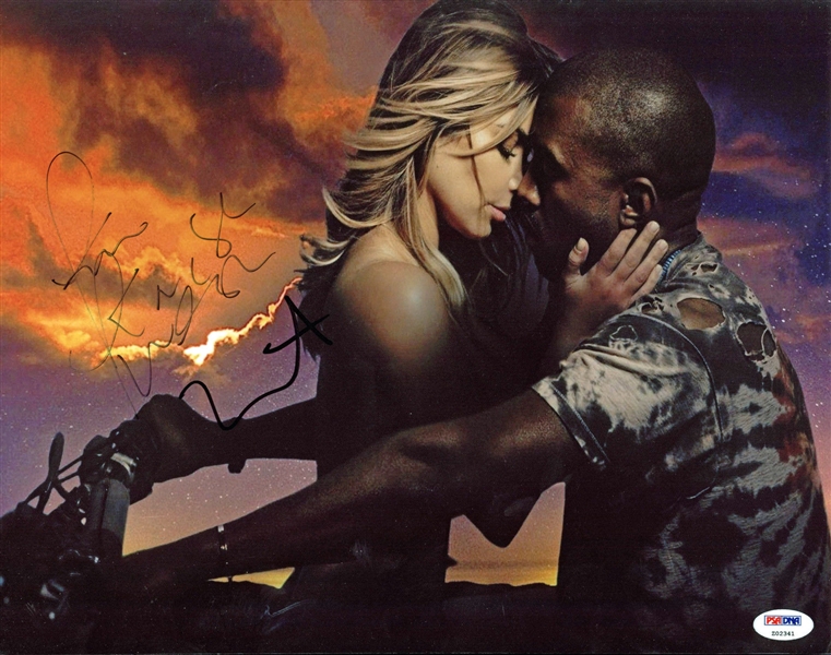 Kim Kardashian & Kanye West Dual-Signed 11" x 14 " Color Photo (PSA/DNA)