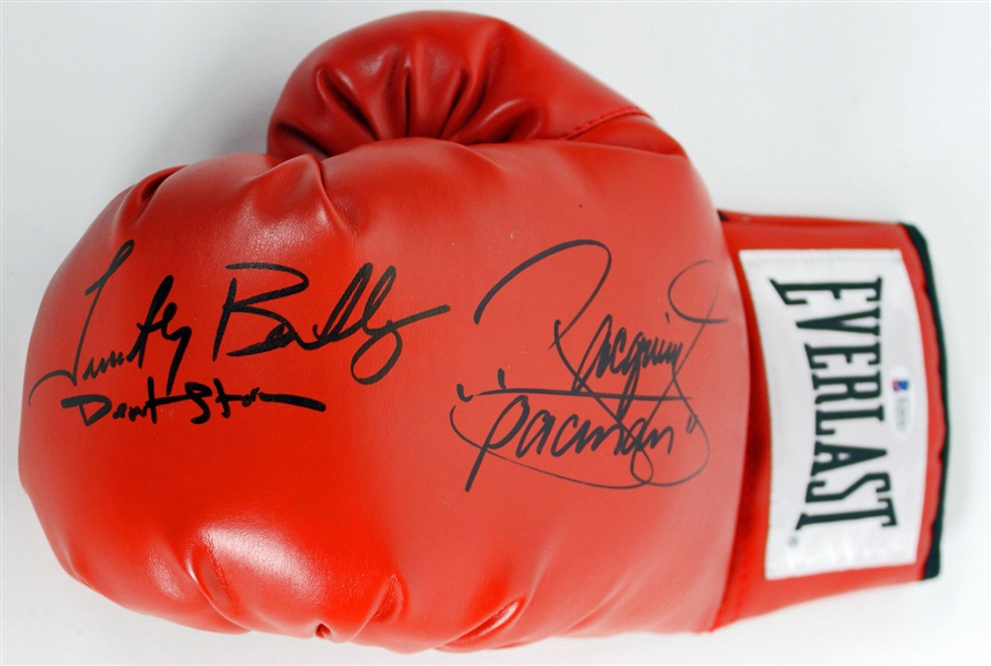 Manny Pacquiao & Timothy Bradley Dual-Signed Everlast Boxing Glove (BAS/Beckett)