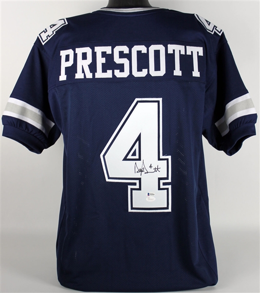 Dak Prescott Signed Dallas Cowboys Blue Jersey (BAS/Beckett)