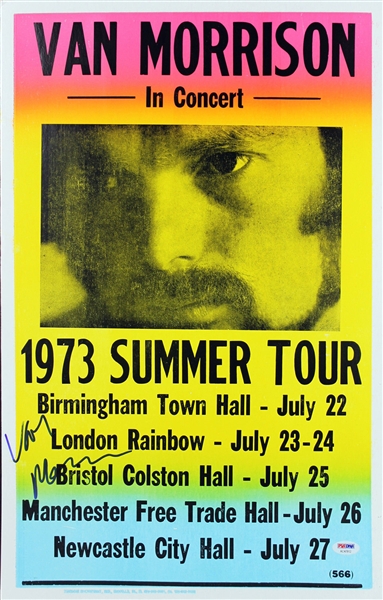 Van Morrison Signed 1973 Summer Tour Poster (PSA/DNA)