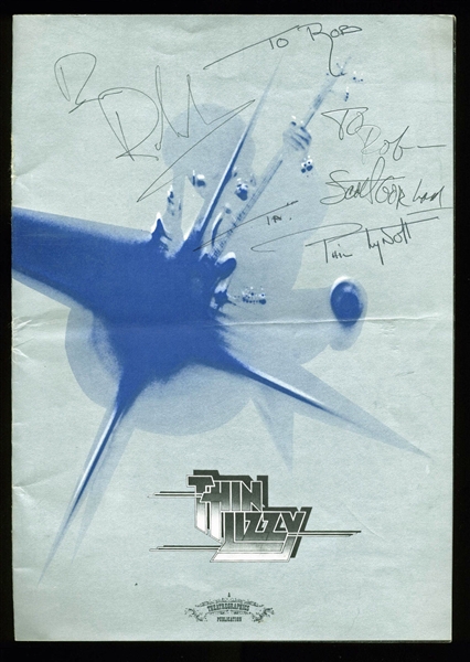 Thin Lizzy Group Signed 1976 Tour Program (BAS/Beckett)