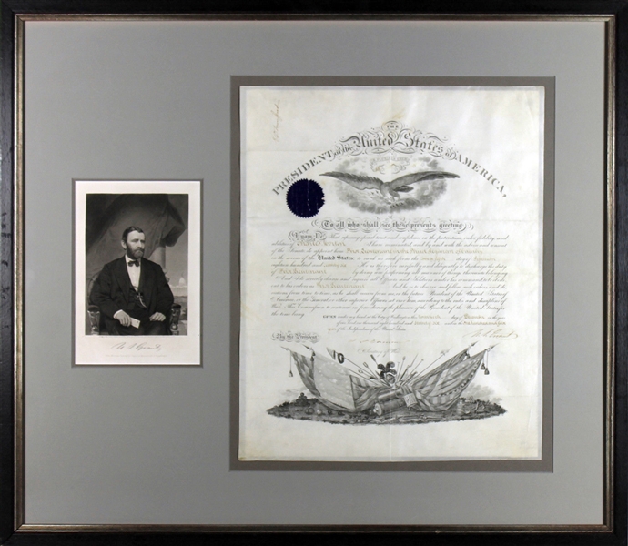 President Ulysses S. Grant Signed 1876 Military Promotion Document (PSA/DNA)