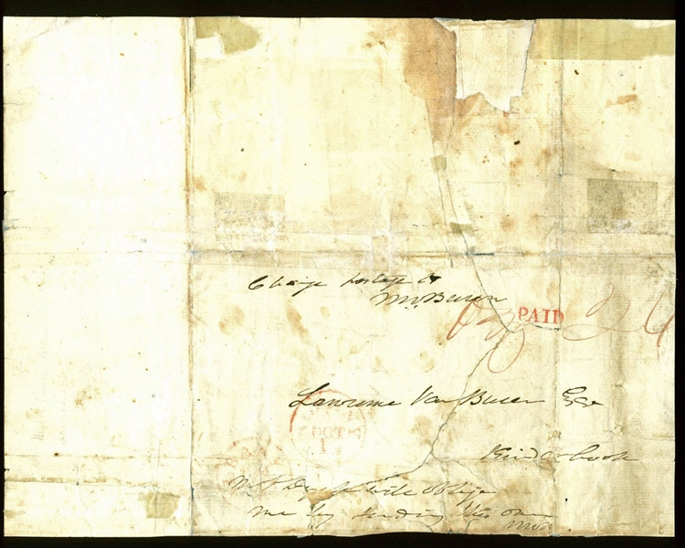 Martin Van Buren Signed & Handwritten Letter to His Brother (BAS/Beckett)