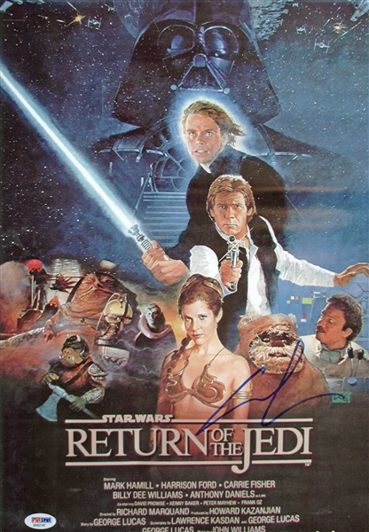 George Lucas Signed 12" x 18" Star Wars Mock Poster (PSA/DNA)