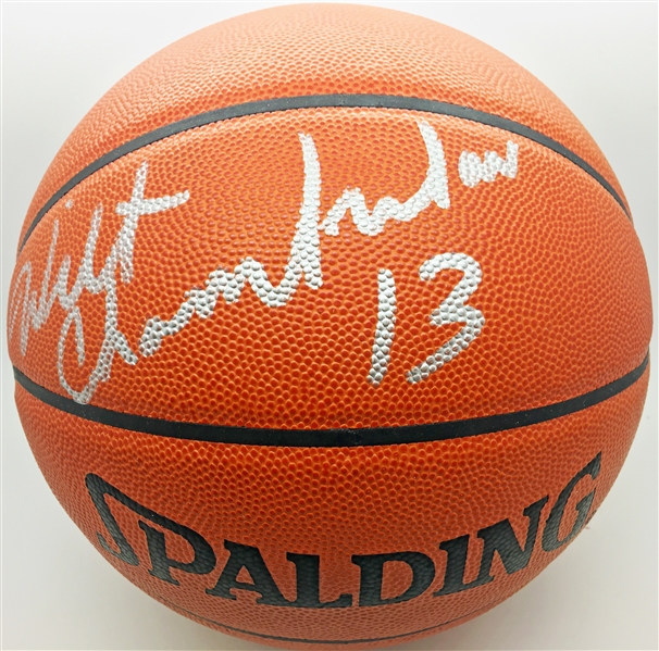 Wilt Chamberlain Stunning Near-Mint Signed Official Leather NBA Game Basketball (JSA)