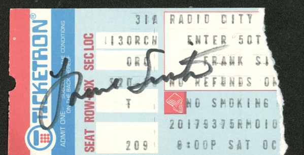 Frank Sinatra Signed c.1980s Concert Ticket (Beckett)