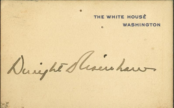 Dwight D. Eisenhower Rare Signed White House Card (Beckett/BAS Guaranteed)