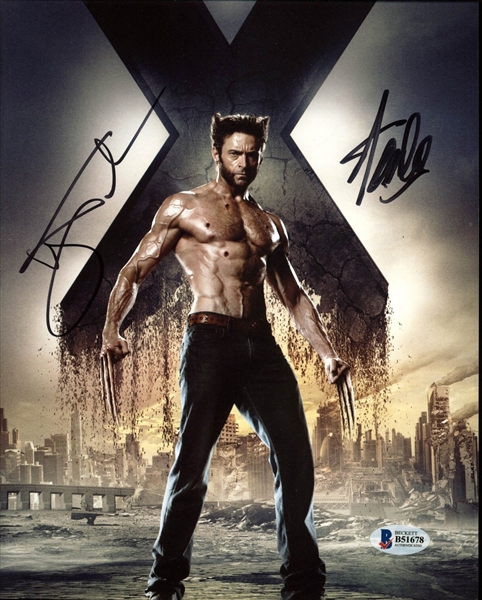 Stan Lee & Hugh Jackman Signed 8" x 10" Photo from "X-Men" (BAS/Beckett)