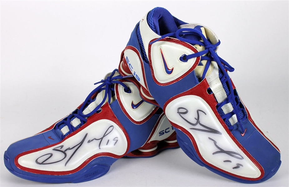 Sam Cassell Game Used & Signed Nike Shox Bounce Basketball Sneakers (BAS/Beckett)