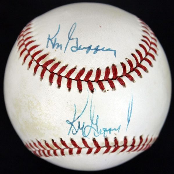 Ken Griffey Jr. & Ken Griffey Sr. Dual Signed OAL Baseball (PSA/DNA)