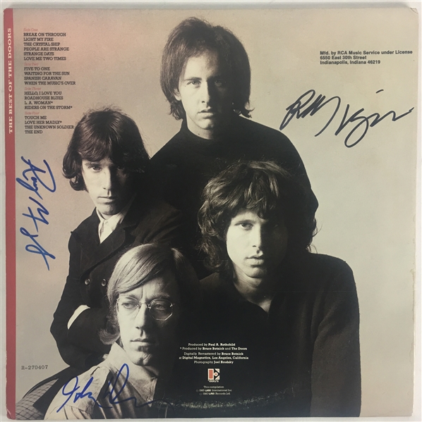 The Doors: Group Signed "The Best of The Doors" Album w/ 3 Signatures! (Beckett)
