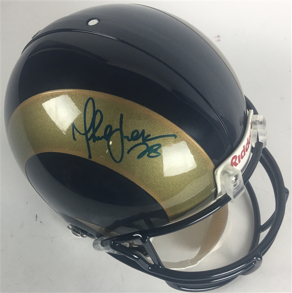 Marshall Faulk Signed St. Louis Rams Full Size PROLINE Helmet (Beckett)