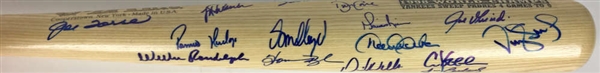 1998 Yankees Team Signed Limited Edition Baseball Bat w/ Jeter, Rivera & Others (PSA/DNA)