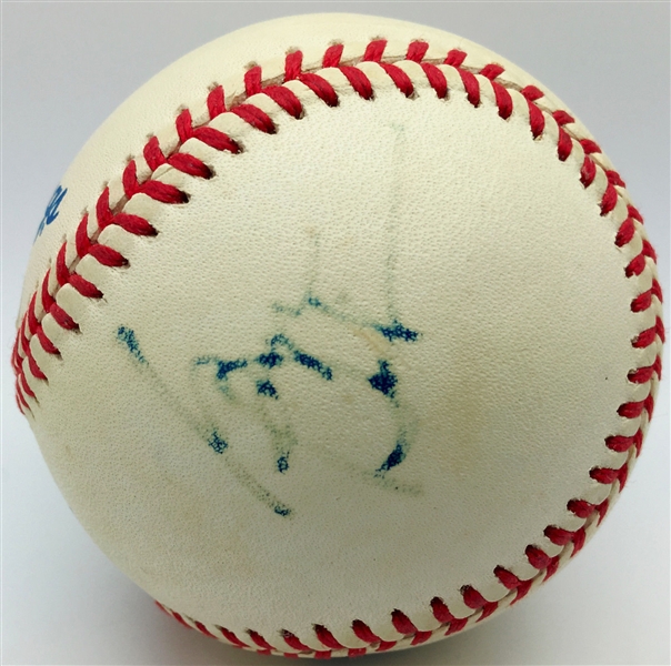 George Steinbrenner Signed 1999 World Series Baseball (PSA/DNA)