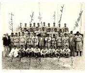 1935 Yankees Team Signed Original 8" x 10" Photograph w/ Gehrig, Lazzeri, Gomez & Others! (JSA)