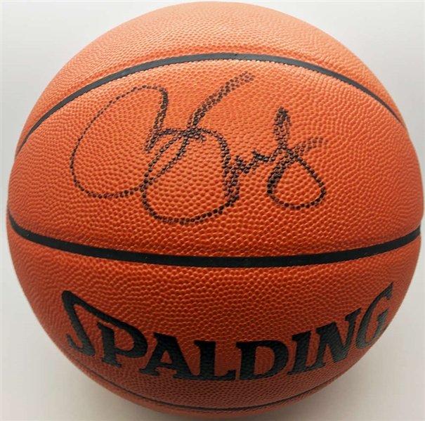 Pat Riley RARE Single Signed Leather NBA Game Basketball (JSA)