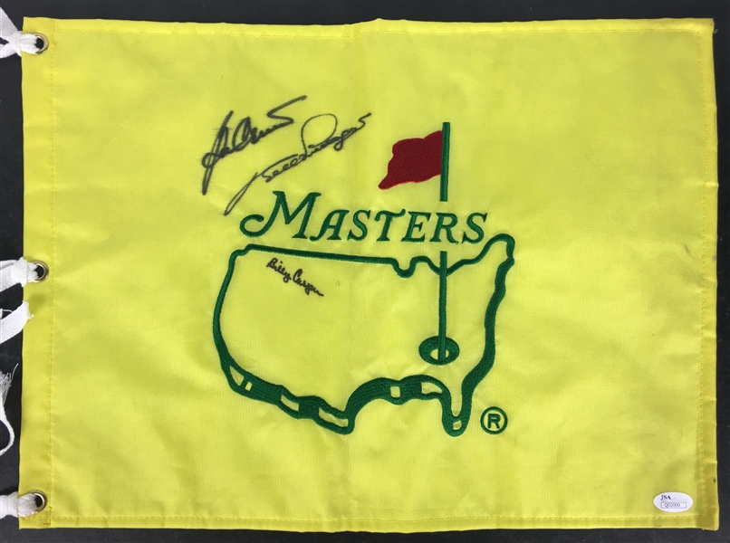 Masters Champions Mutli-Signed Masters Flag w/ Casper, Crenshaw & Langer (JSA)