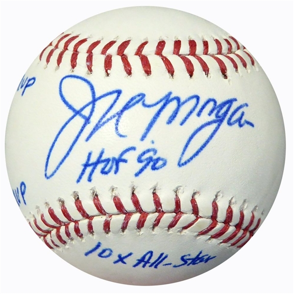 Joe Morgan Signed OML Baseball w/ 6 Career Stats (PSA/DNA)